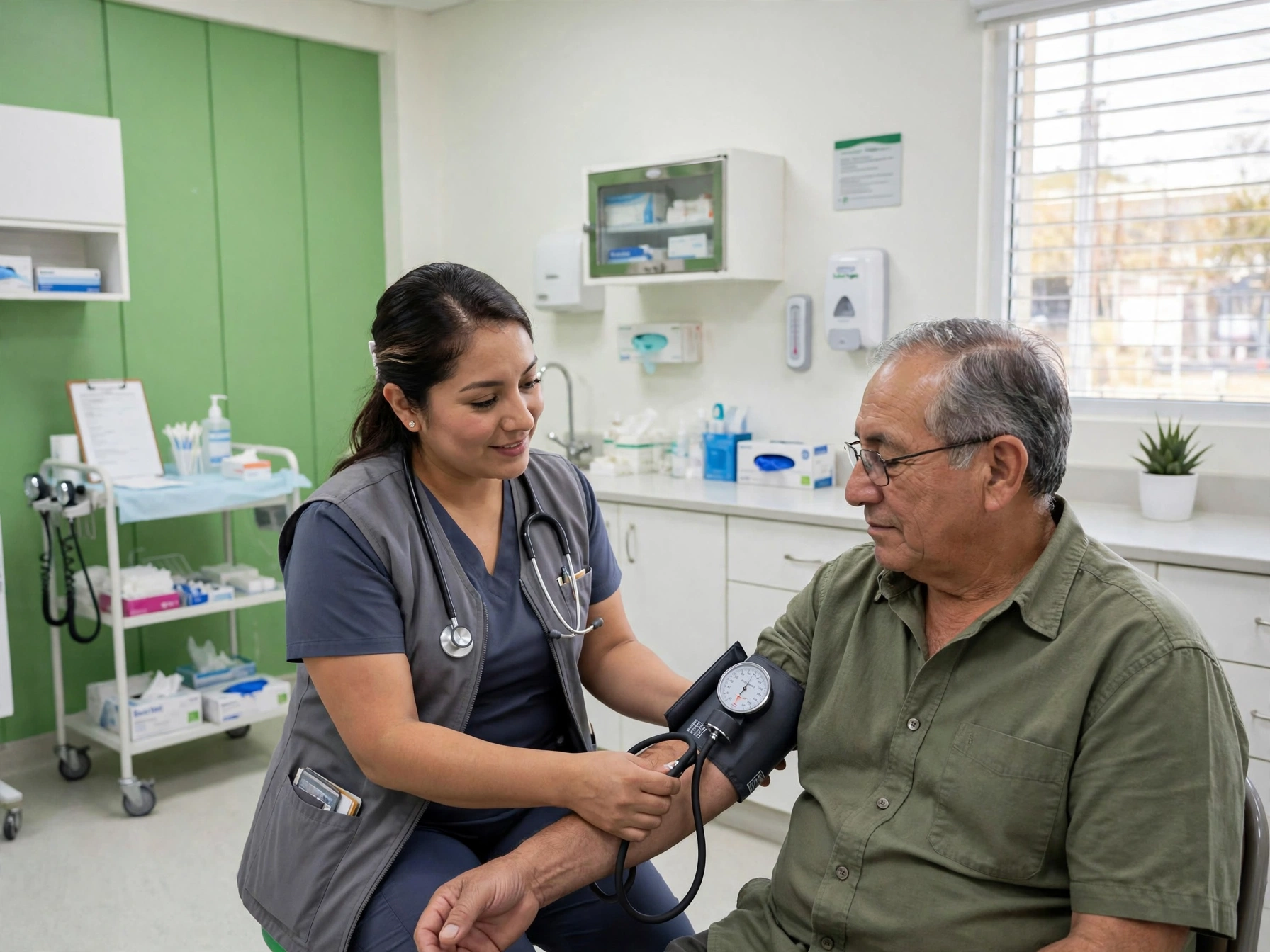 Asistente médica y enfermera en Salud Digna atención al paciente
