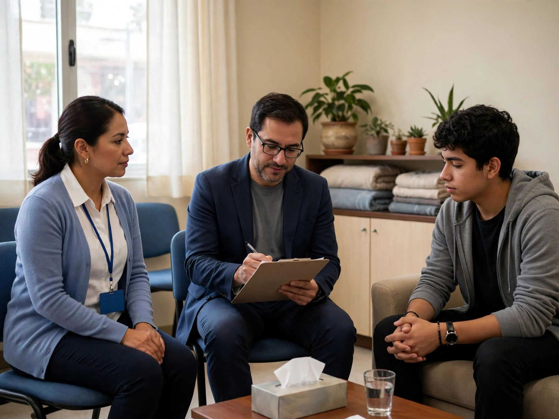 Psicólogos de Centros de Integración Juvenil en sesión terapéutica en Centro de Día