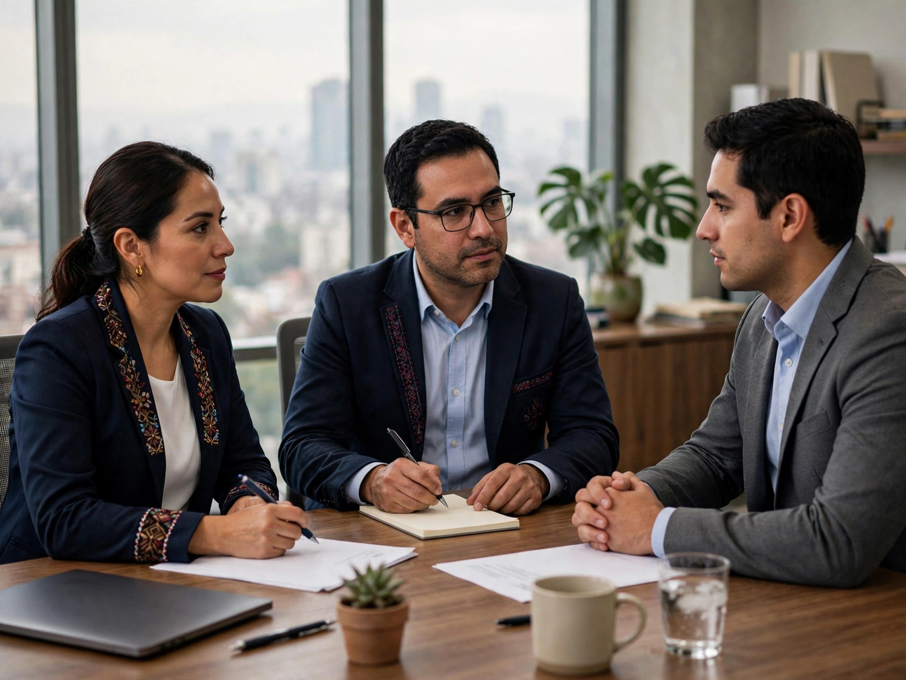 Recursos Humanos en Aeroméxico vacantes y perfiles, equipo mexicano de recursos humanos entrevistando a candidato en oficina