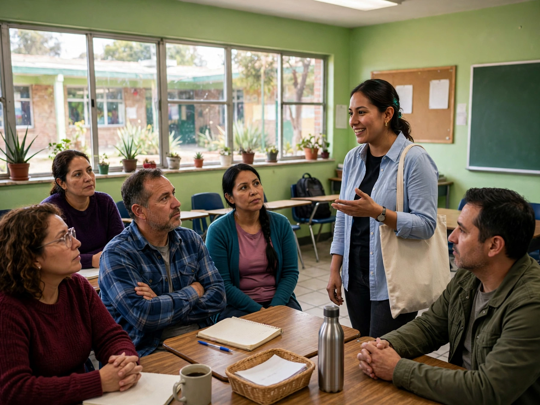 Trabajo social comunitario de CIJ en escuela, articulando redes para prevención